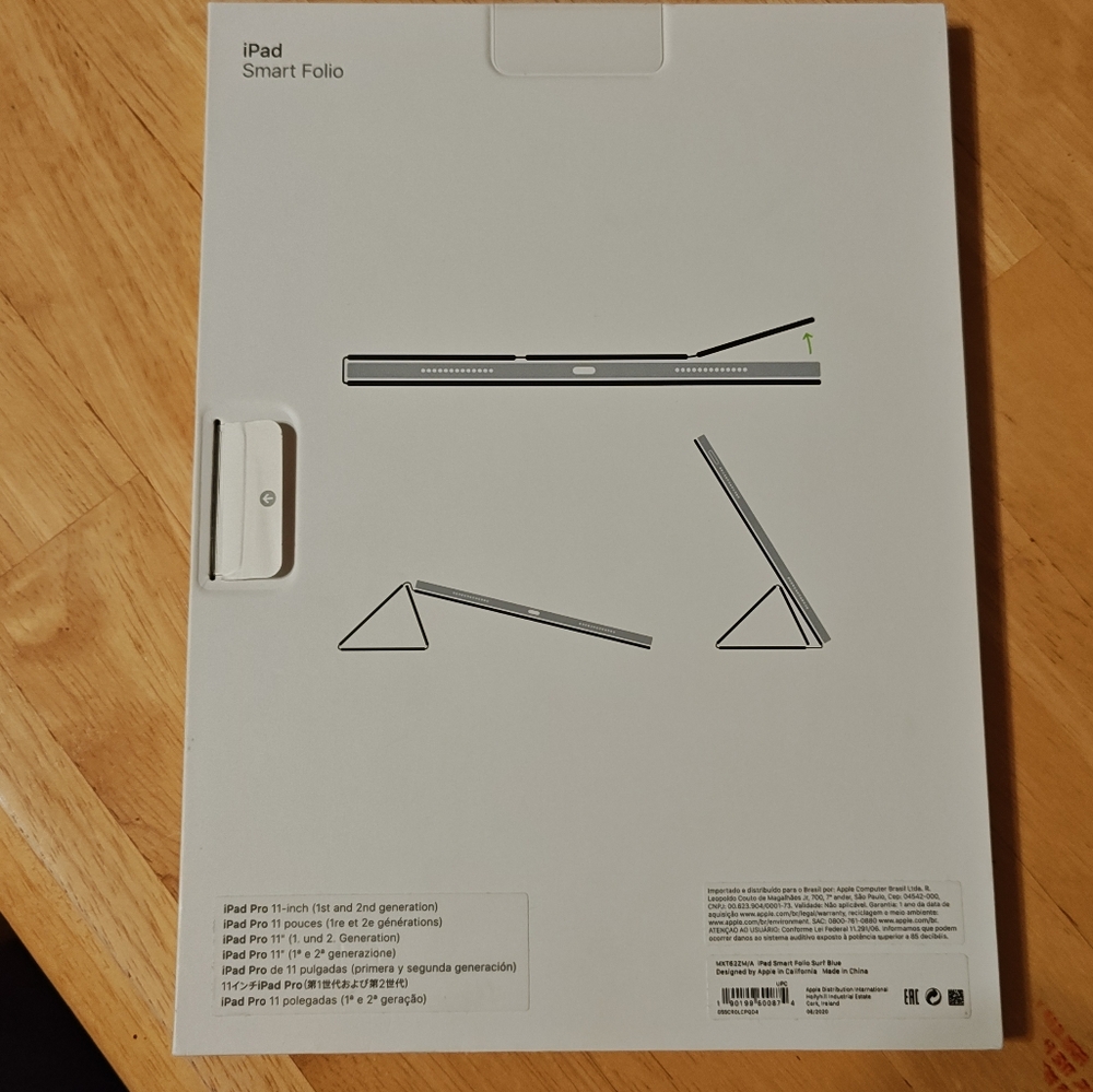 Apple iPad Smart Folio Surf Blue Case MXT62ZM/A - Picture 5 of 10